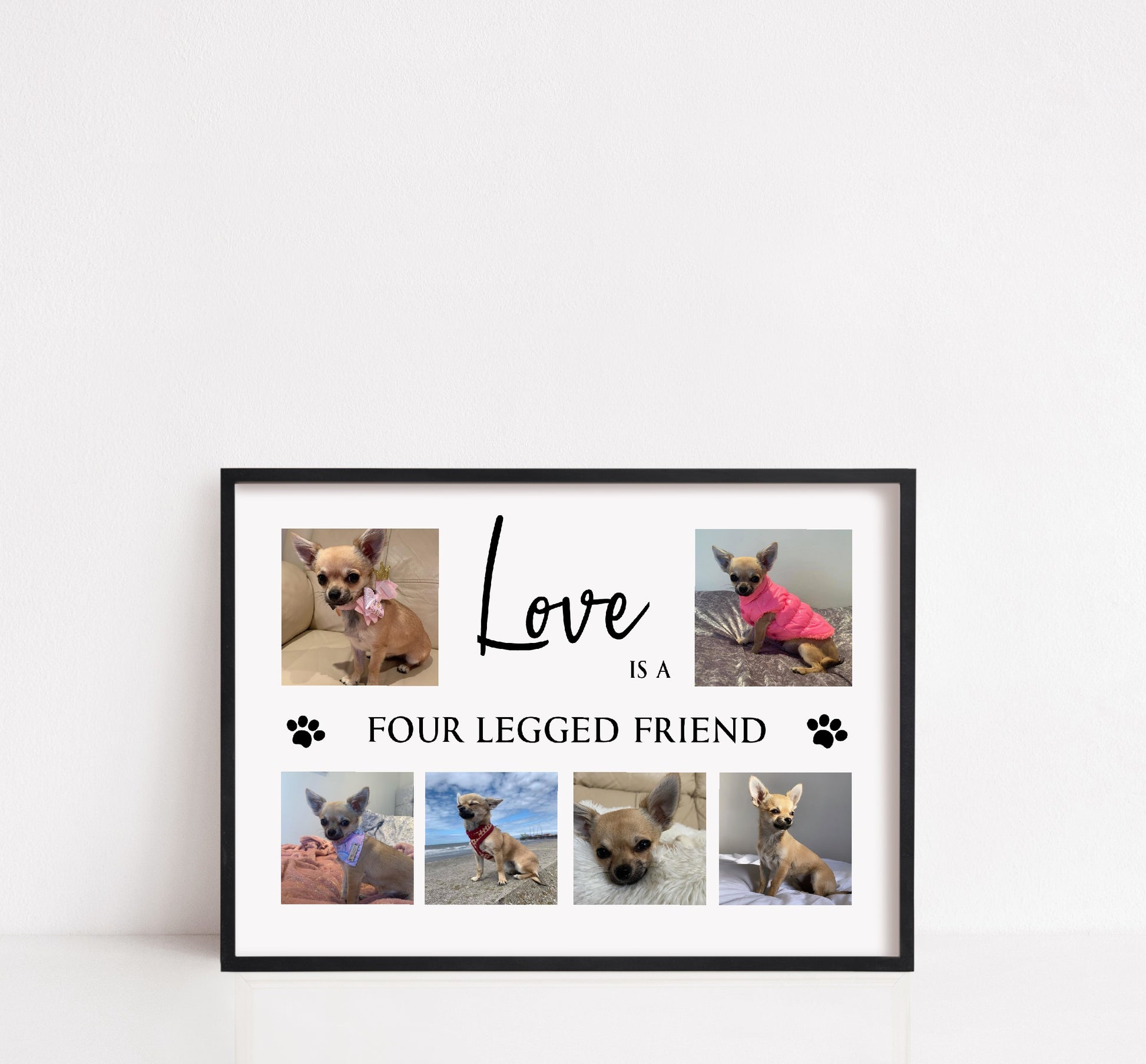 Pet Print | Love Is A Four Legged Friend | Family Print | Pet Gift - Dinky Designs