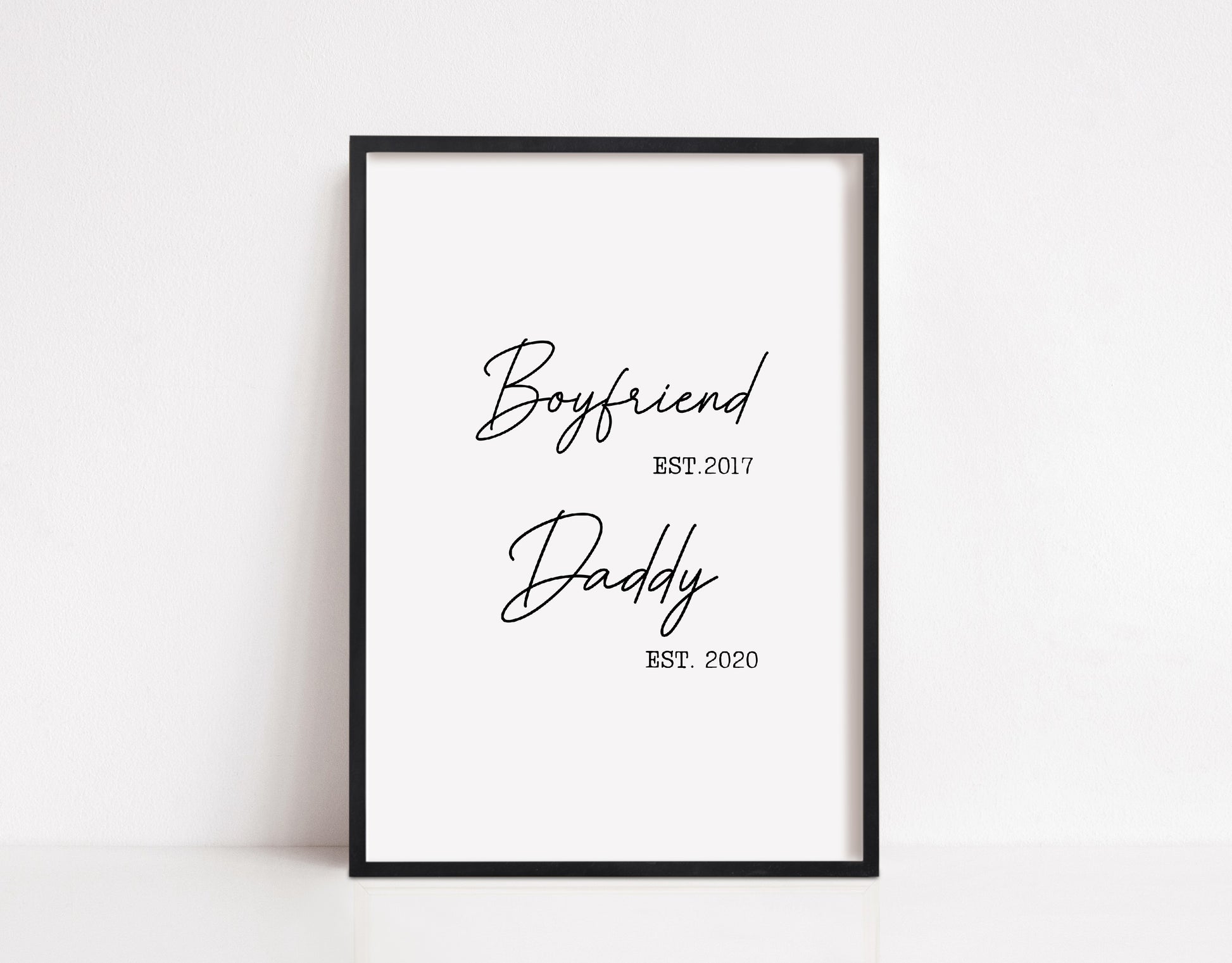 Family Print | Personalised Boyfriend/Daddy | Daddy Gift - Dinky Designs