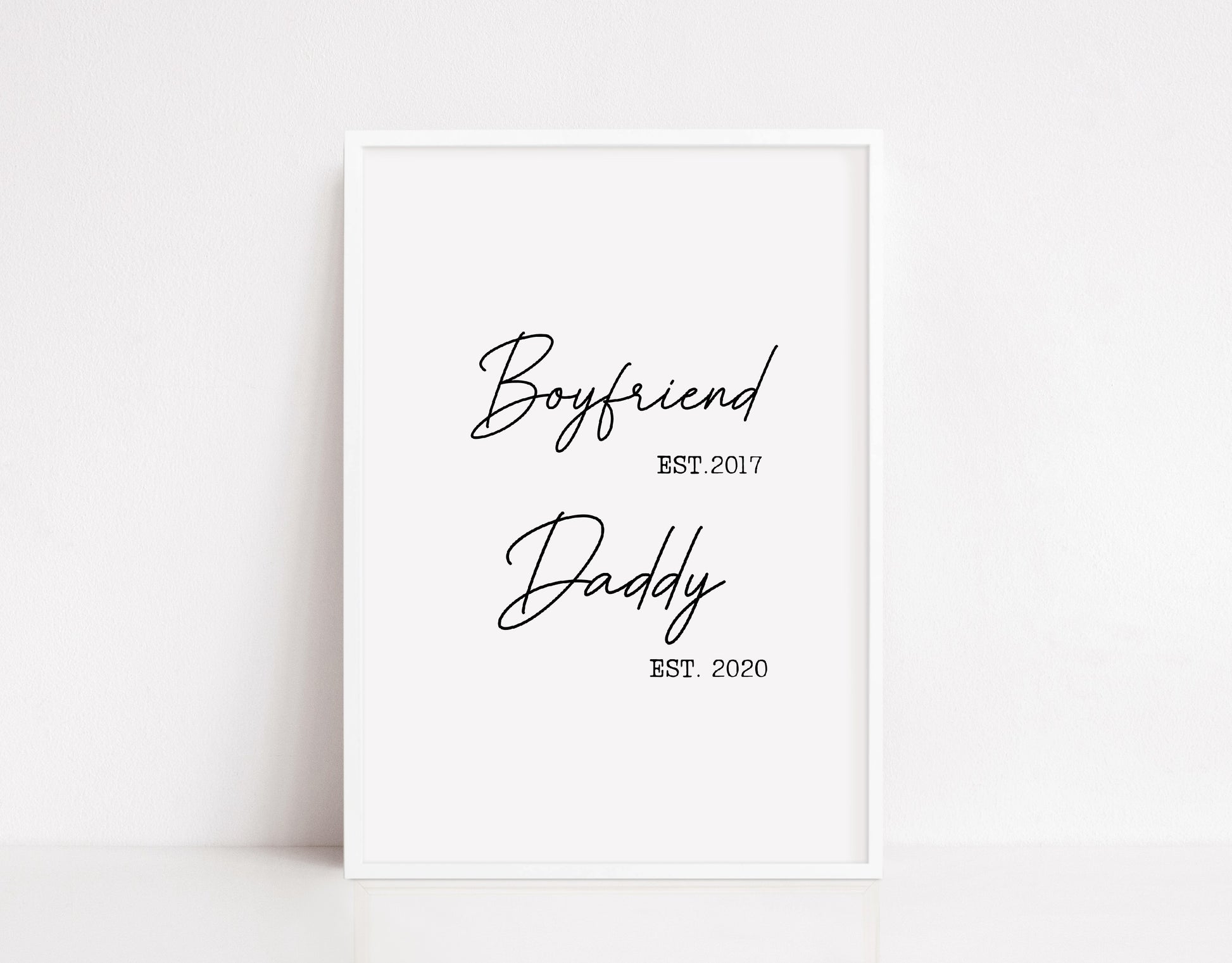Family Print | Personalised Boyfriend/Daddy | Daddy Gift - Dinky Designs