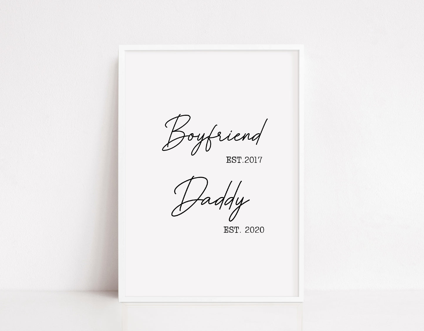 Family Print | Personalised Boyfriend/Daddy | Daddy Gift - Dinky Designs