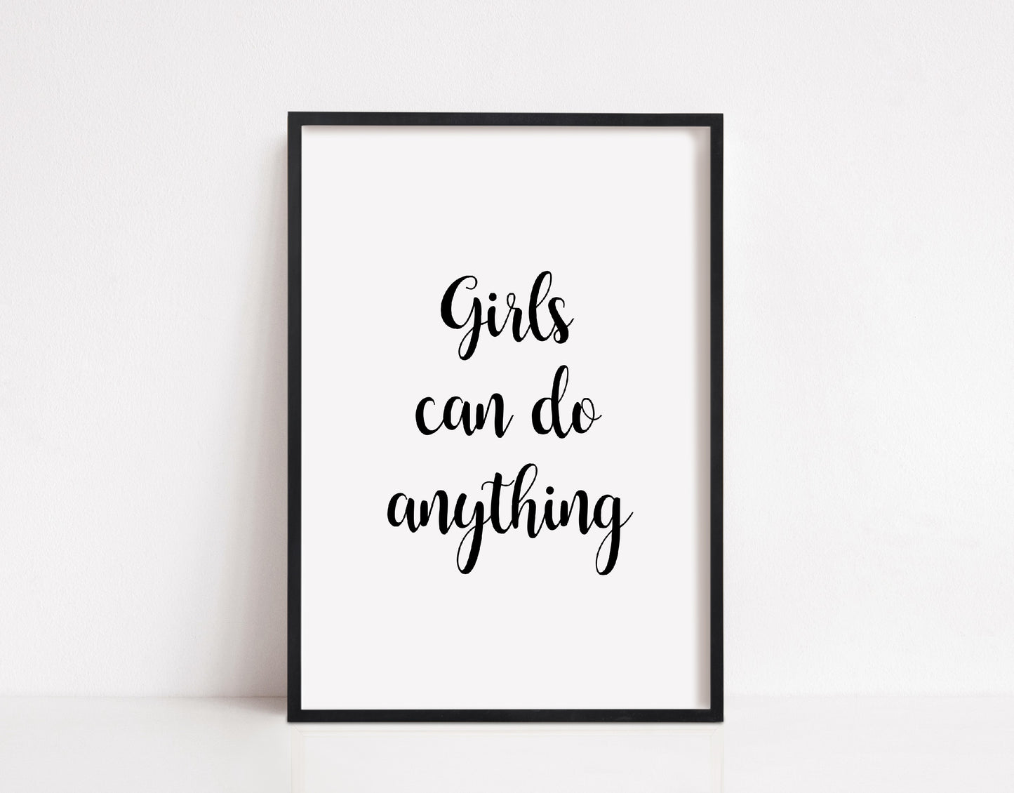 Quote Print | Girls Can Do Anything | Motivational Print | Positive Print | Girly Print - Dinky Designs
