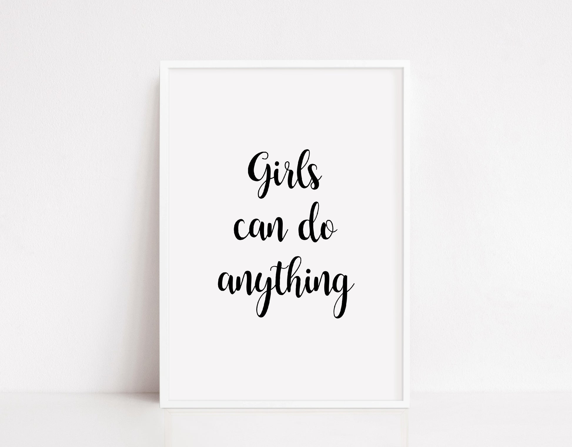 Quote Print | Girls Can Do Anything | Motivational Print | Positive Print | Girly Print - Dinky Designs
