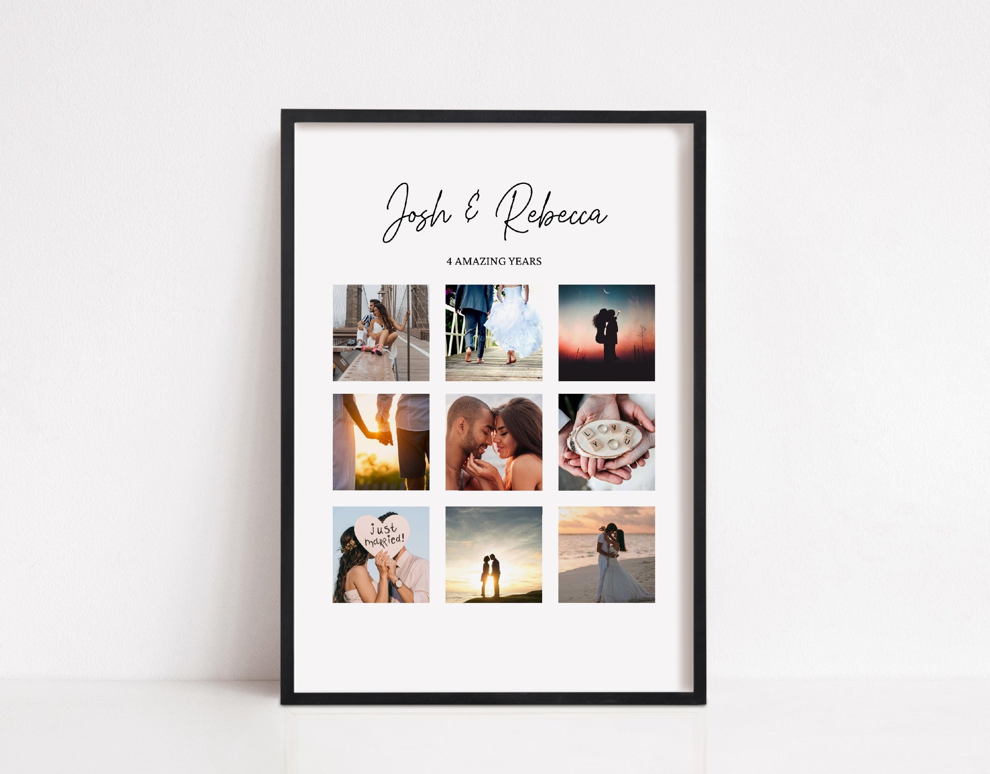 Anniversary Print | Personalised Years Together Print | Anniversary Gift - Dinky Designs