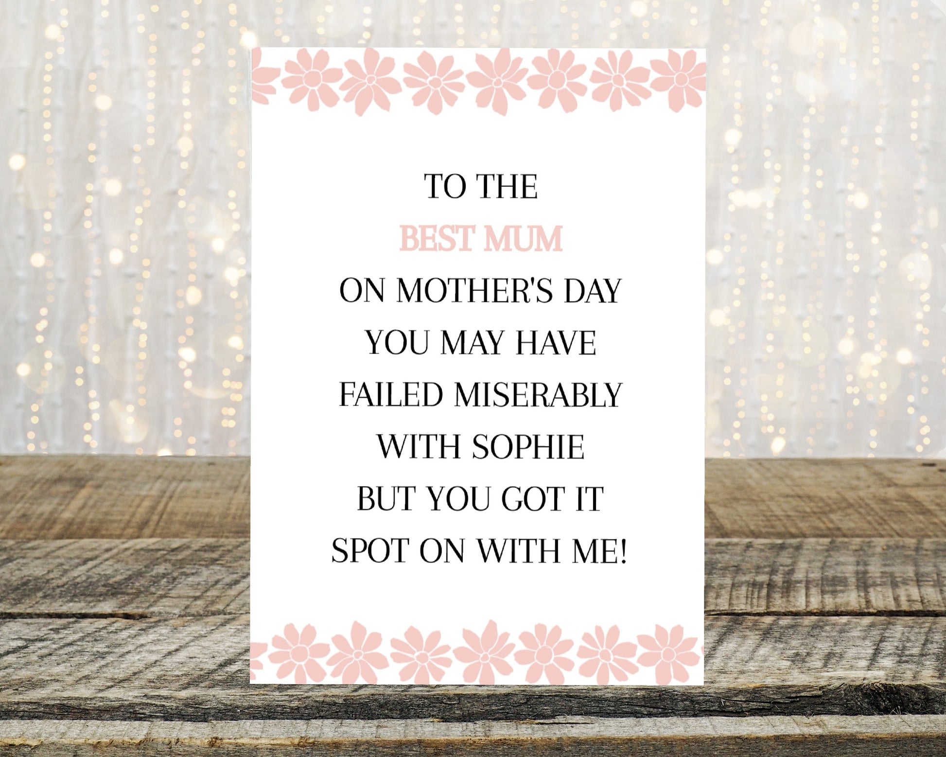 Mothers Day Card | Failed Miserably | Funny Card | Personalised Card - Dinky Designs