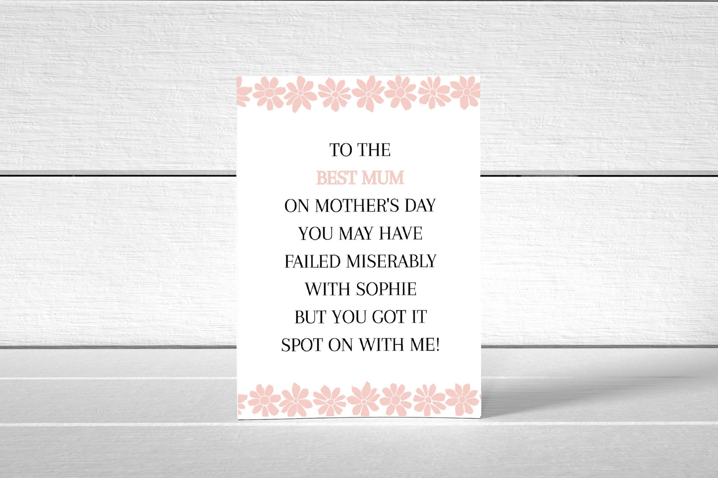 Mothers Day Card | Failed Miserably | Funny Card | Personalised Card - Dinky Designs