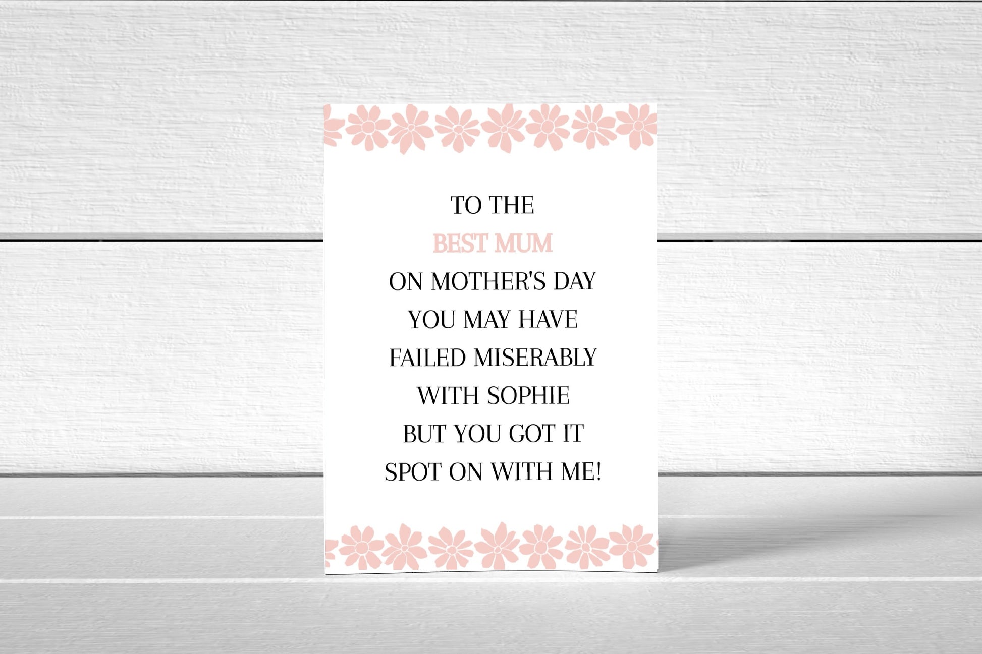 Mothers Day Card | Failed Miserably | Funny Card | Personalised Card - Dinky Designs