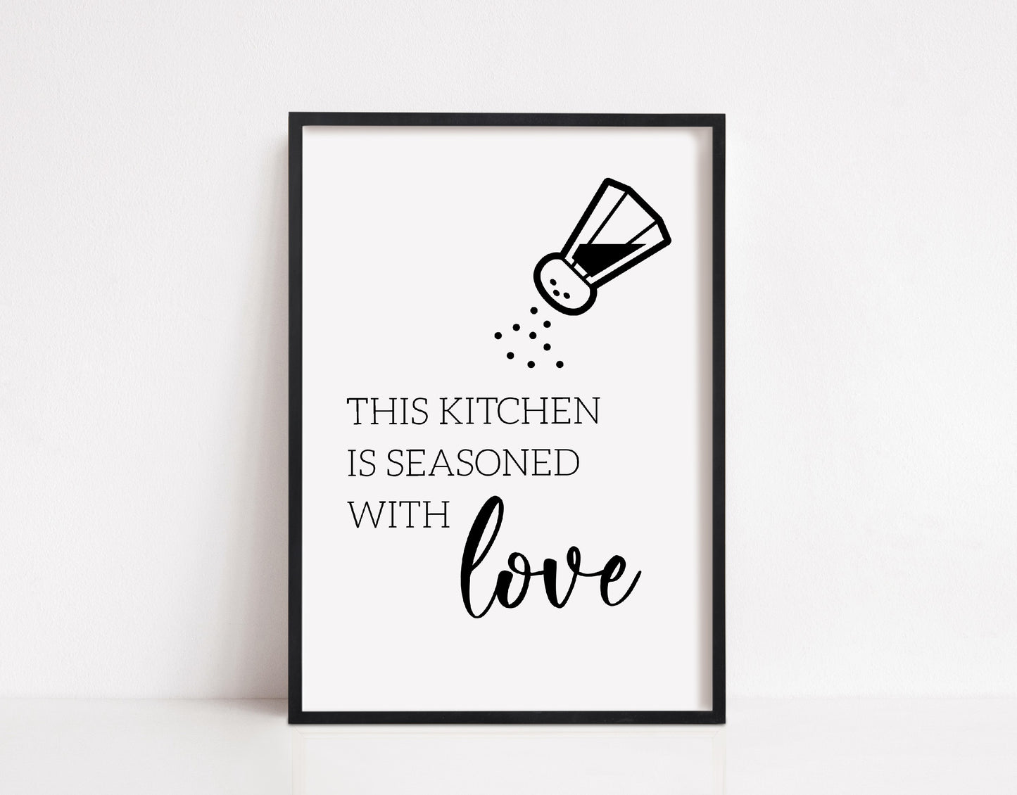 Kitchen Print | This Kitchen Is Seasoned With Love | Quote Print