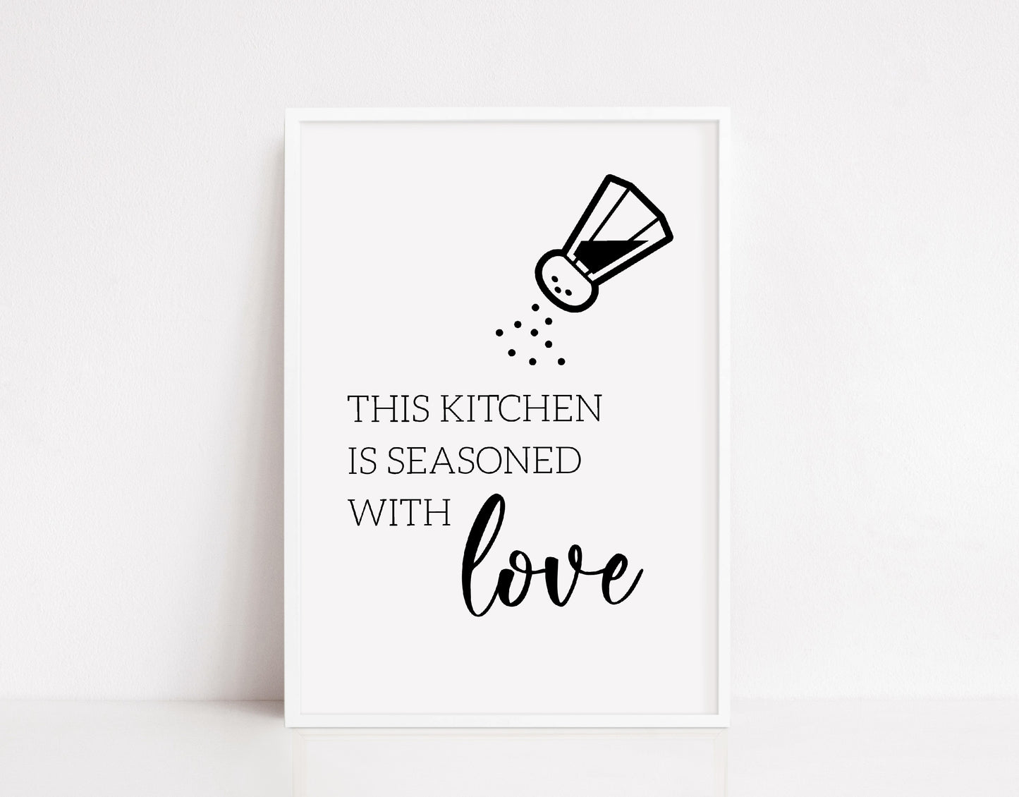 Kitchen Print | This Kitchen Is Seasoned With Love | Quote Print