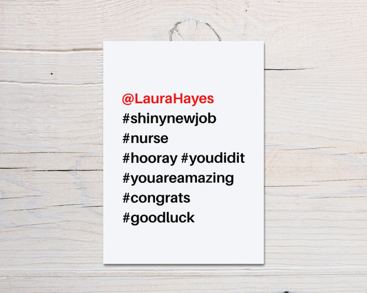 New Job Card | Hashtag | Congratulations Card