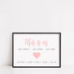 Quote Print | This Is Us | Personalised Print | Family Print