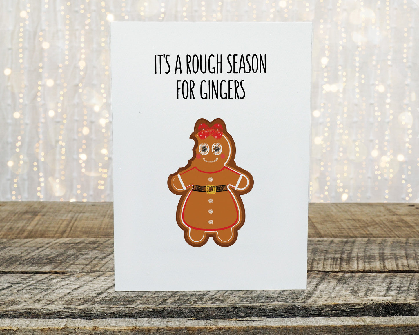 Christmas Card | It's A Rough Season For Gingers | Funny Card | Joke Card