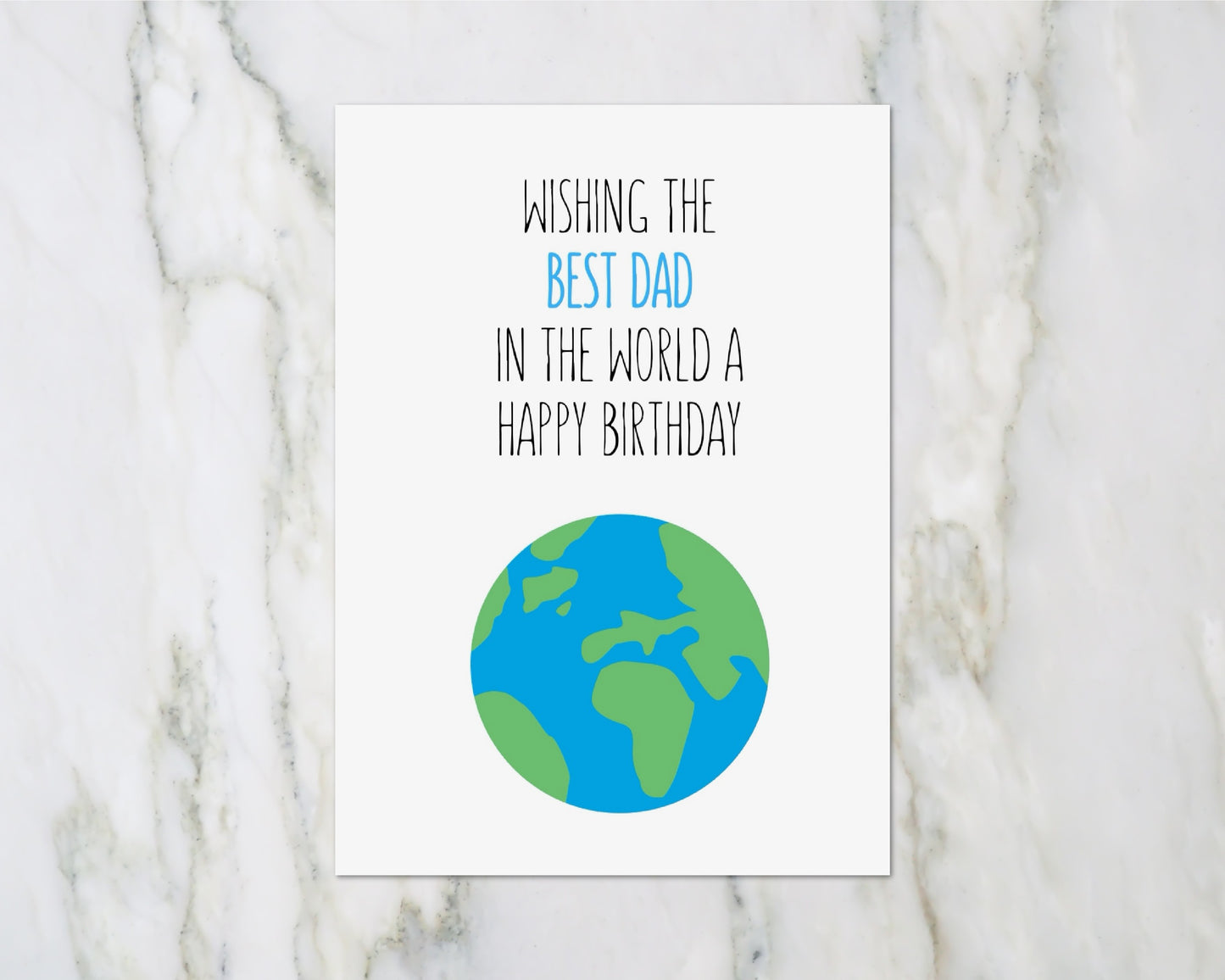Birthday Card | Best Dad In The World | Dad Birthday Card