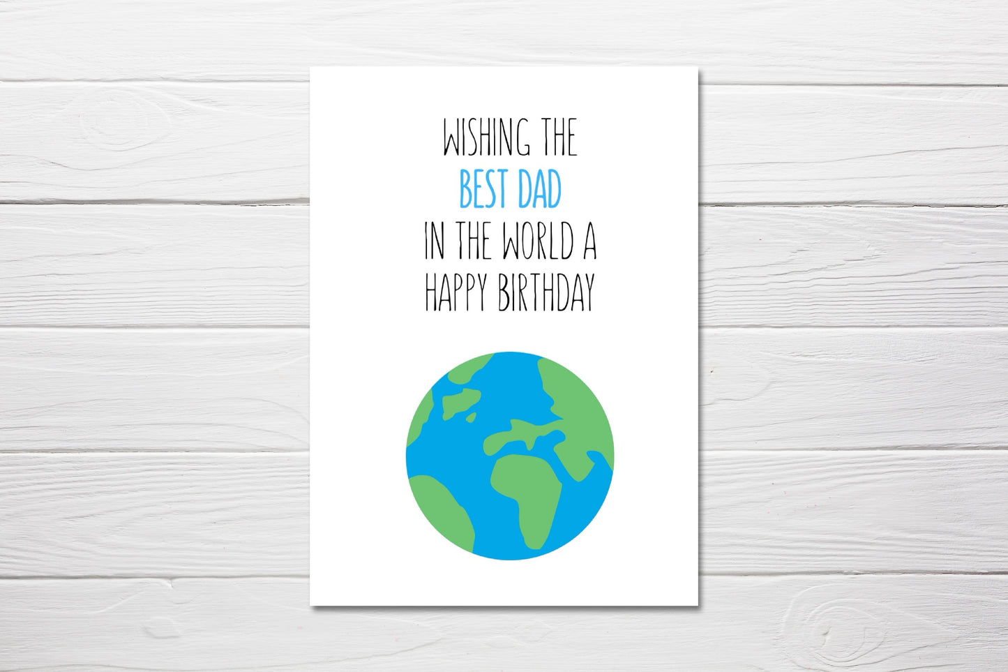Birthday Card | Best Dad In The World | Dad Birthday Card