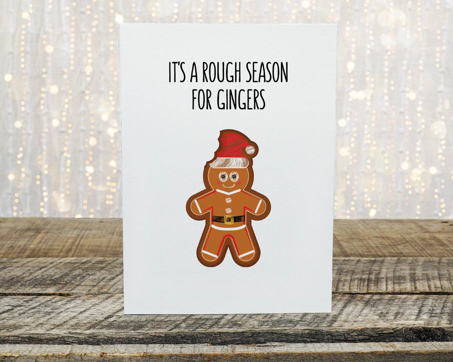 Christmas Card | It's A Rough Season For Gingers | Funny Card | Joke Card