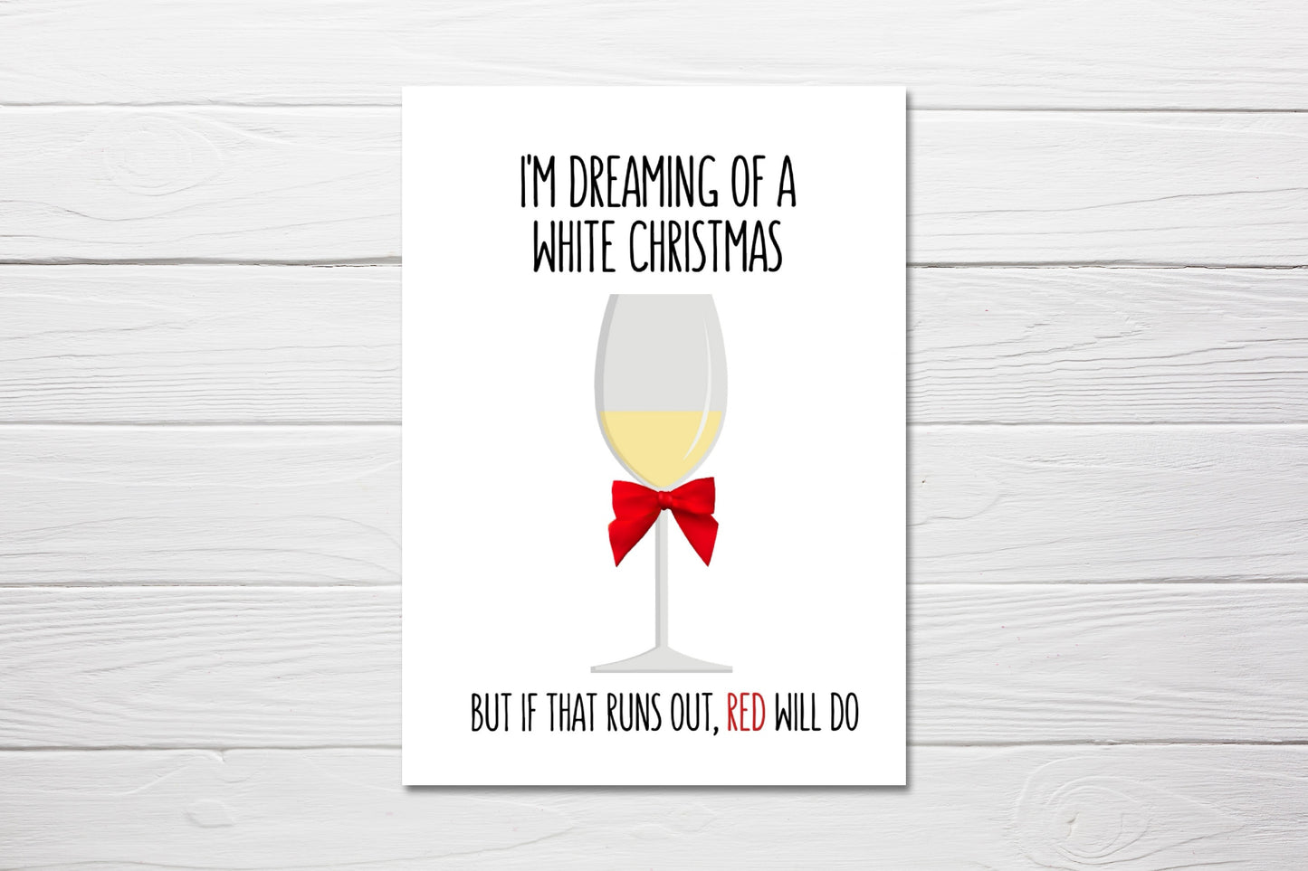 Christmas Card | I'm Dreaming Of A White Christmas | Funny Card | Joke Card
