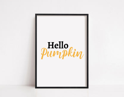 Halloween Print | Hello Pumpkin | Halloween Décor