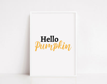 Halloween Print | Hello Pumpkin | Halloween Décor