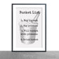 Quote Print | Prosecco Bucket List | Funny Print | Gift