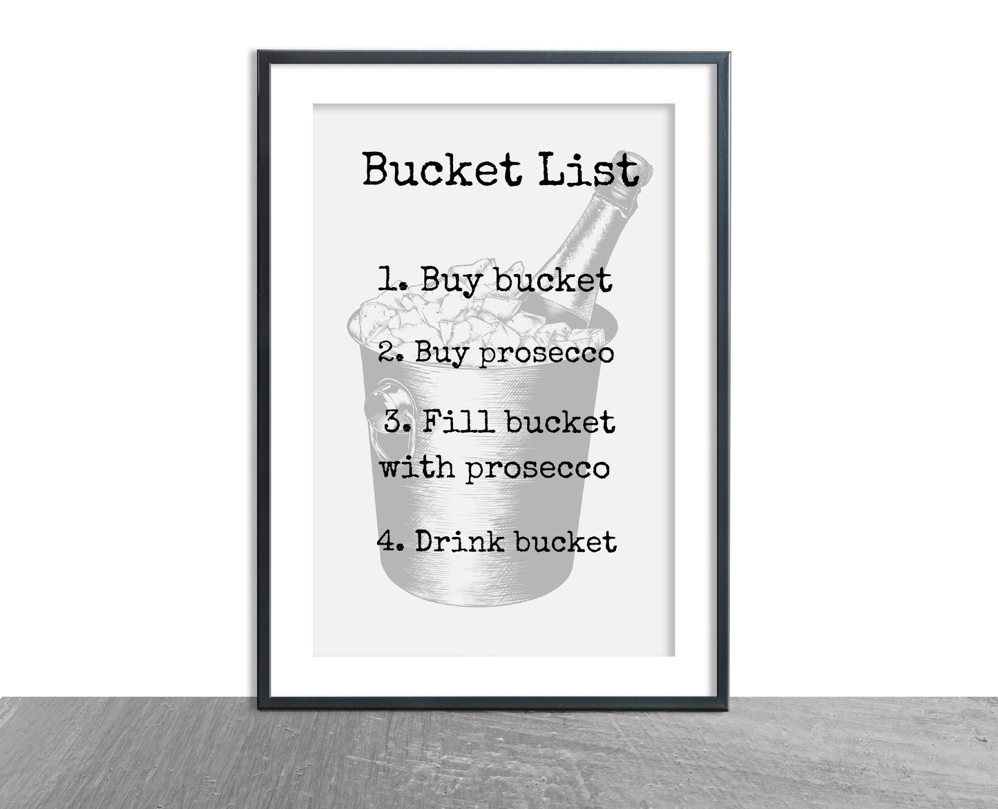 Quote Print | Prosecco Bucket List | Funny Print | Gift