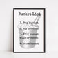 Quote Print | Prosecco Bucket List | Funny Print | Gift