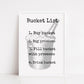 Quote Print | Prosecco Bucket List | Funny Print | Gift