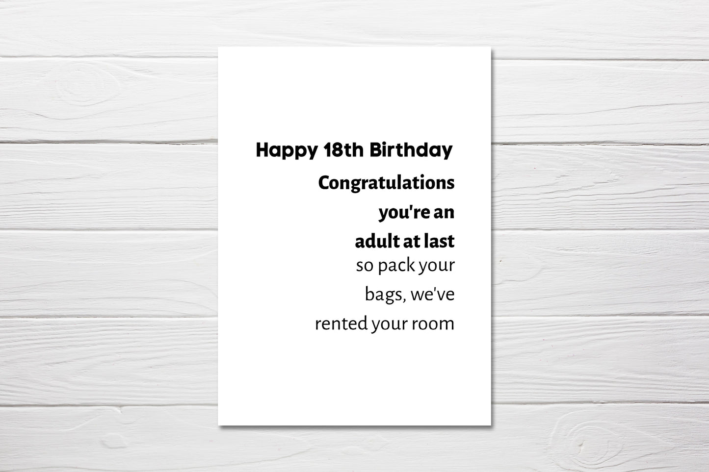 Birthday Card | Happy 18th Birthday | Funny Card | Joke Card