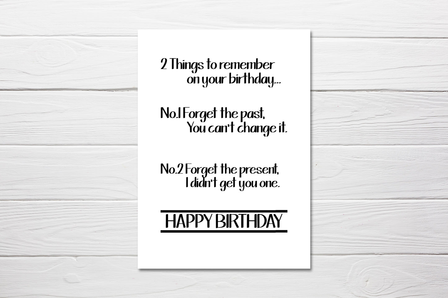 Birthday Card | 2 Things To Remember On Your Birthday | Funny Card