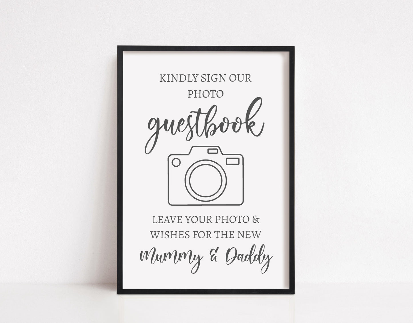 Baby Shower Print | Mummy & Daddy Guestbook | Baby Shower Decor