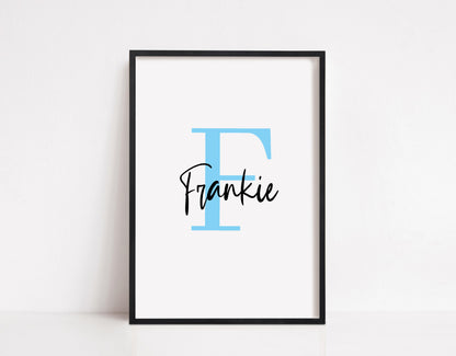 Name Initial Print | Personalised Print | Bedroom Print