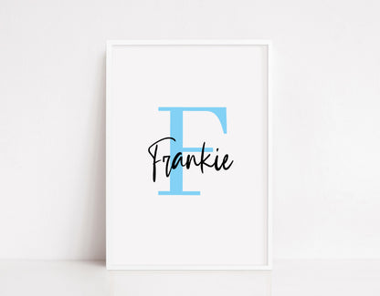 Name Initial Print | Personalised Print | Bedroom Print
