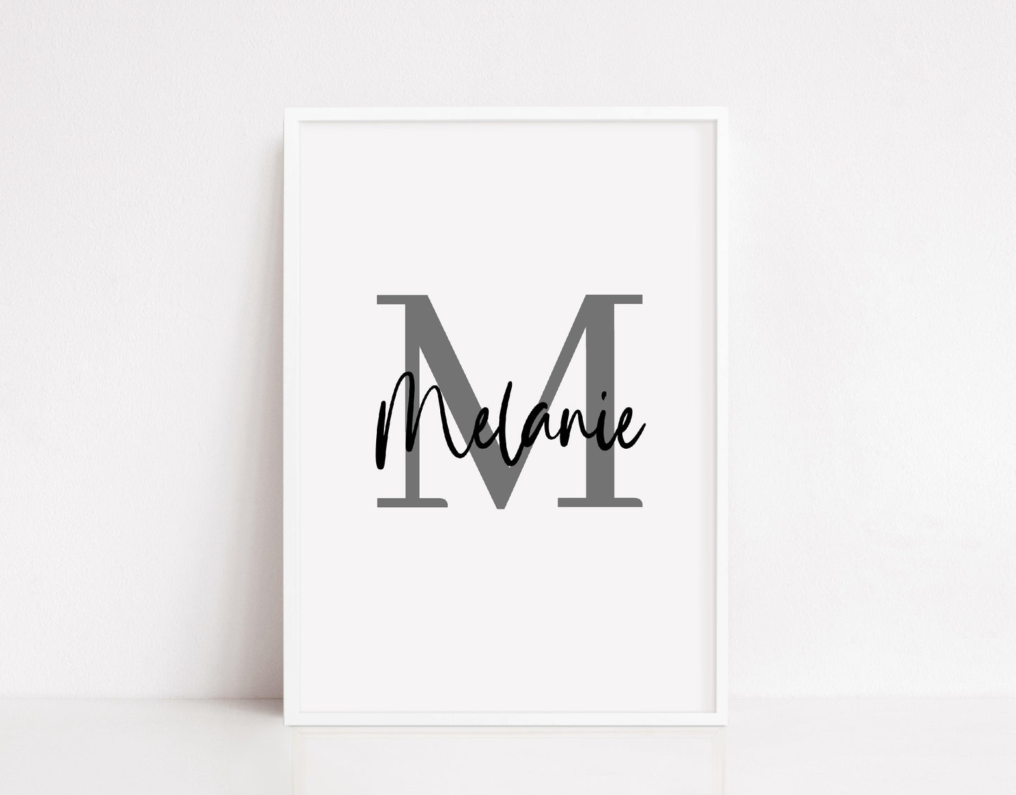 Name Initial Print | Personalised Print | Bedroom Print