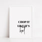 Kitchen Print | Chop It Like It's Hot | Quote Print | Kitchen Décor
