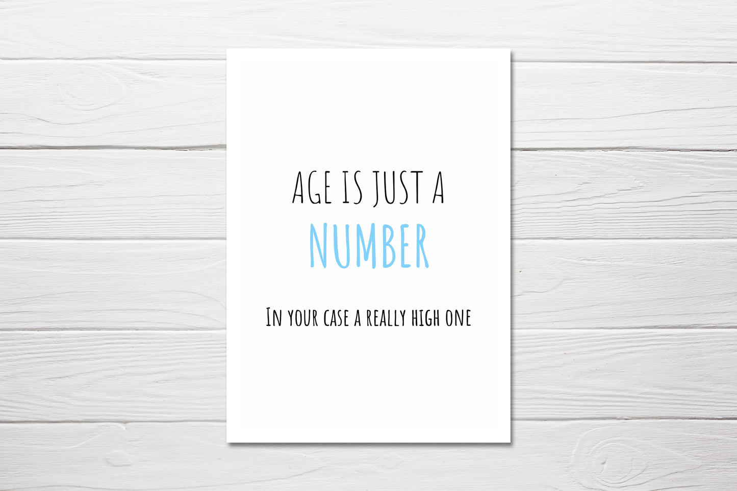 Birthday Card | Age Is Just A Number | Funny Cards