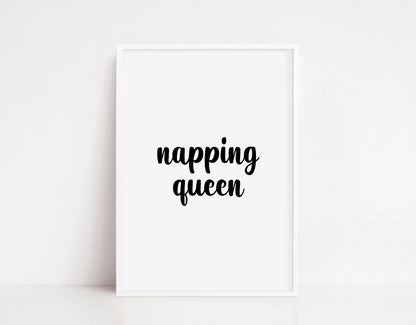 Bedroom Print | Napping Queen | Quote Print