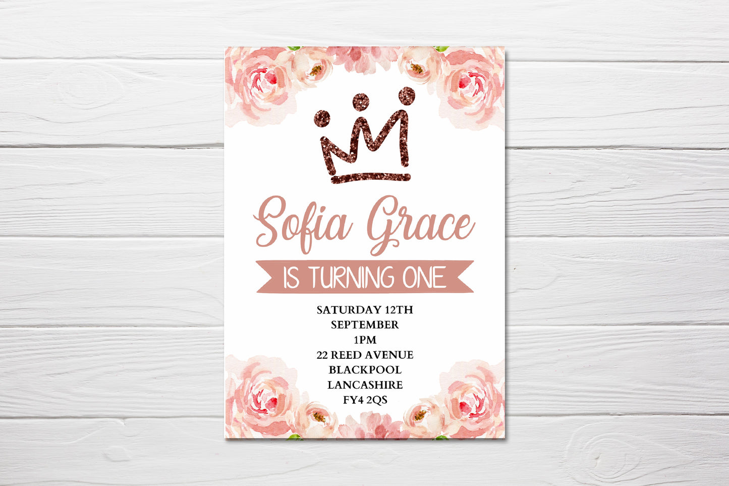 Floral Invitations | A6 Invites | Girly Invitations | Party Invitations