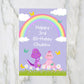 Personalised Birthday Card | Age Card | Dinosaur Rainbow Card | Custom Name Card
