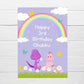 Personalised Birthday Card | Age Card | Dinosaur Rainbow Card | Custom Name Card