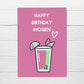 Personalised Pink Birthday Card | Happy Birthday Greetings Card | Card For Her