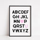Alphabet Print | I Love You Print | Quote Prints | I Love You Gift