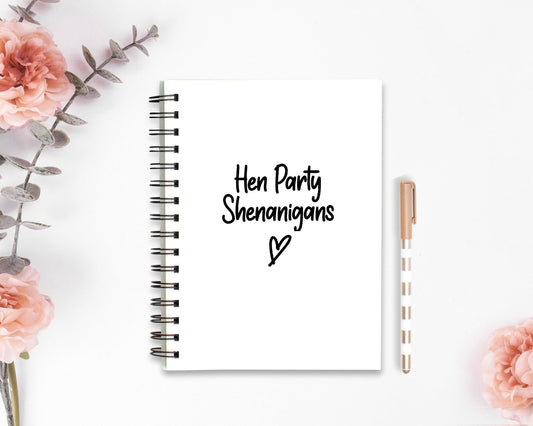Wedding Notebook | Hen Party Shenanigans | Wedding Notebook | Notepad