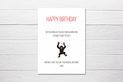 Birthday Card | Joke Card | Musical Birthday Card | Funny Card