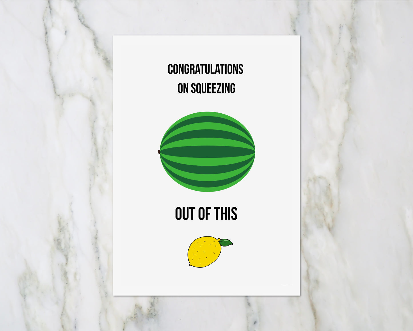 New Baby Card | Congratulations On Squeezing This Out Of This | Baby Shower Card | Funny Card | Joke Card