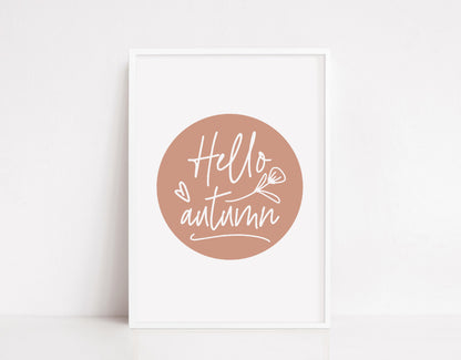 Seasonal Print | Hello Autumn | Quote Print