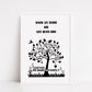 Family Print | Where Life Begins & Love Never Ends | Family Tree Print