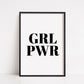 Quote Print | GRL PWR | Girly Print | Girl Power Print