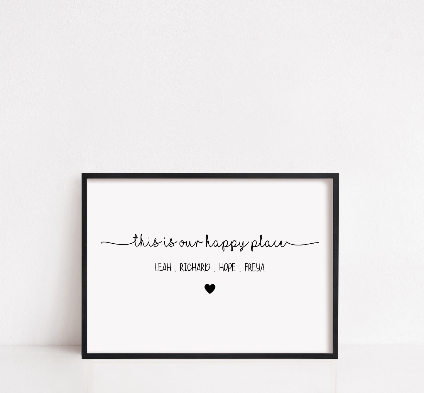 Family Print | This Is Our Happy Place | Personalised Print