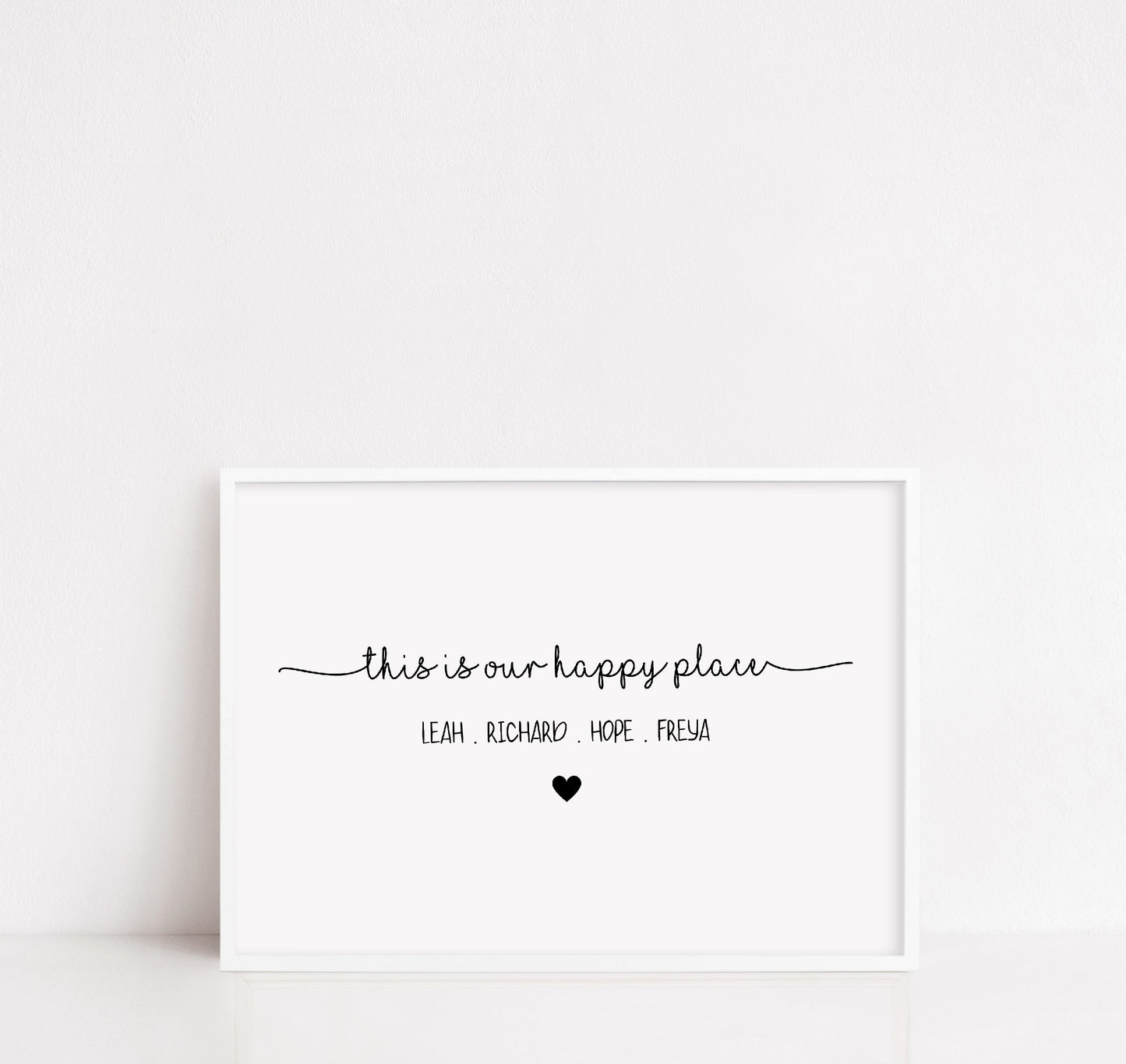 Family Print | This Is Our Happy Place | Personalised Print
