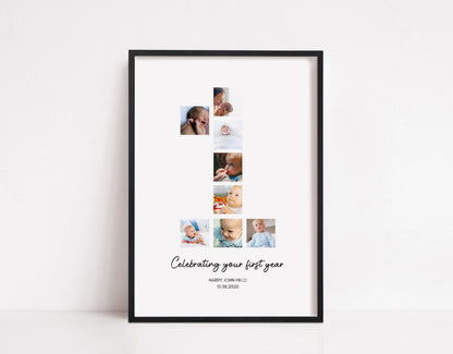 1st Birthday Print | First Birthday | Personalised Print