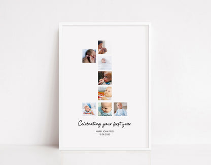1st Birthday Print | First Birthday | Personalised Print