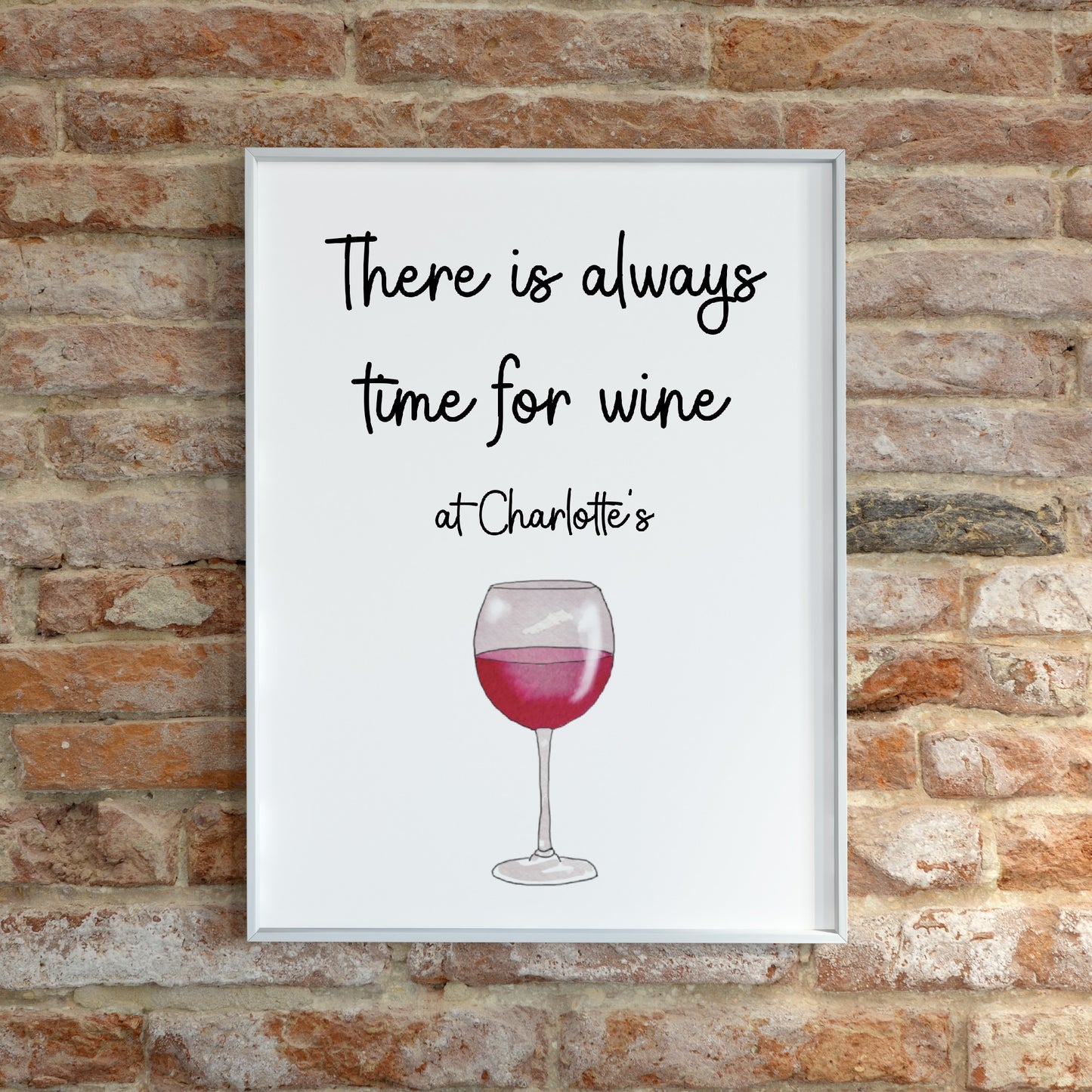 Kitchen Print | There Is Always Time For Wine At... | Home Print | Personalised Print